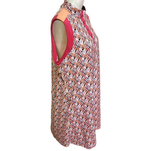 Sport Haley Activewear Abstract Lines Sleeveless Mock Necklines Dress Sz XL - Picture 5 of 9